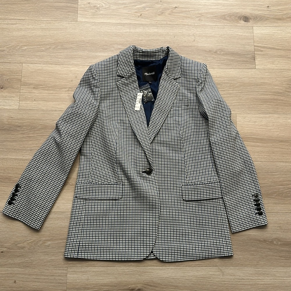 Gingham Slim Blazer 
Madewell women size 6 - Picture 4 of 7